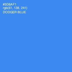 #3D8AF1 - Dodger Blue Color Image